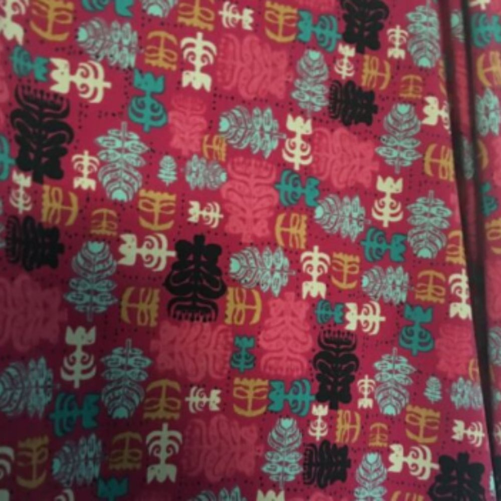LulaRoe Maxi Skirt XL Pink Backgrnd Tropical Tiki - Picture 5 of 7